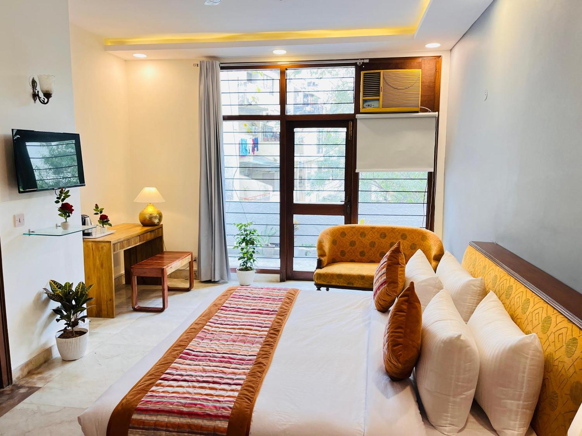 Grove Residency Hauz Khas New Delhi Couple Friendly Hotel Eksteriør billede