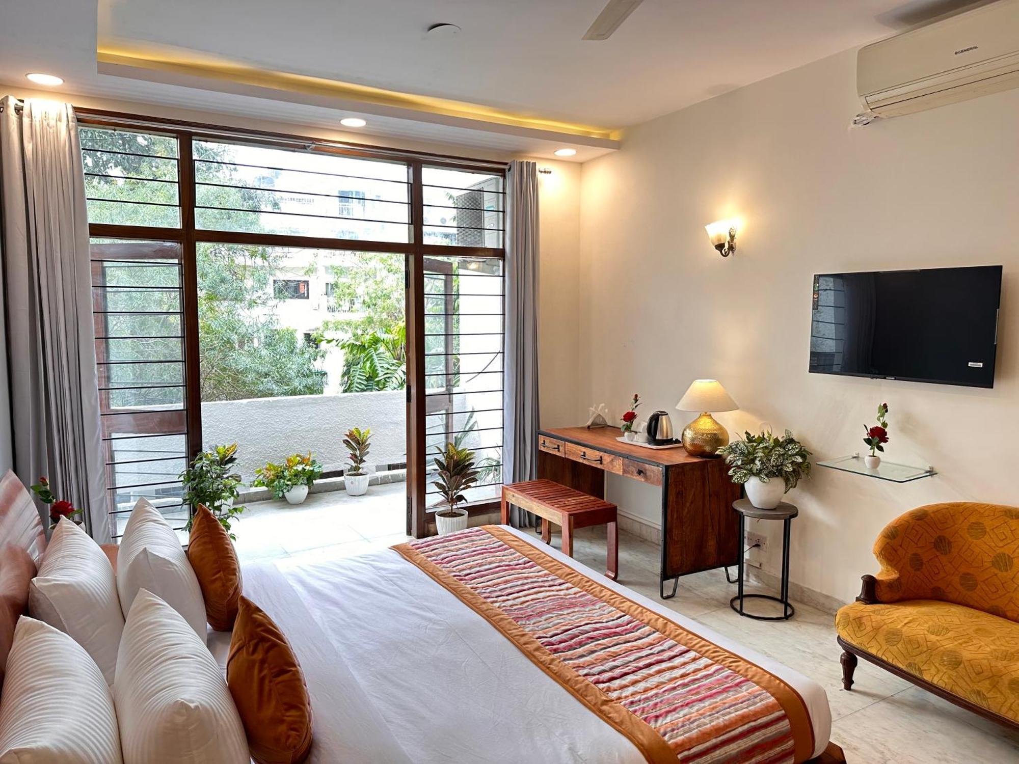 Grove Residency Hauz Khas New Delhi Couple Friendly Hotel Eksteriør billede
